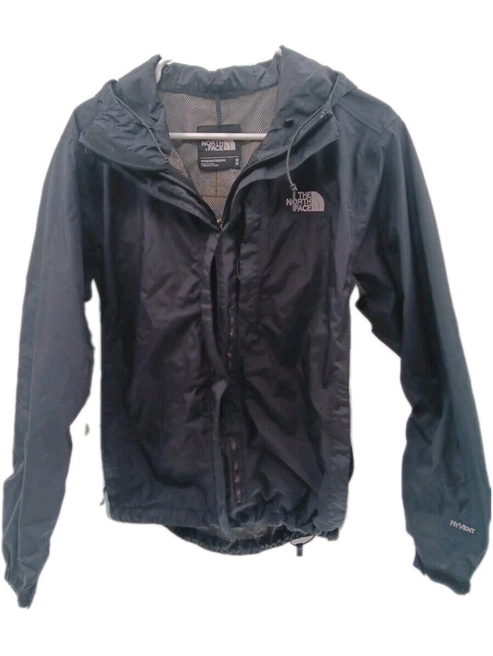 The North Face Jacket Women's Medium Black Hyvent Full Zip Hooded Lightweight